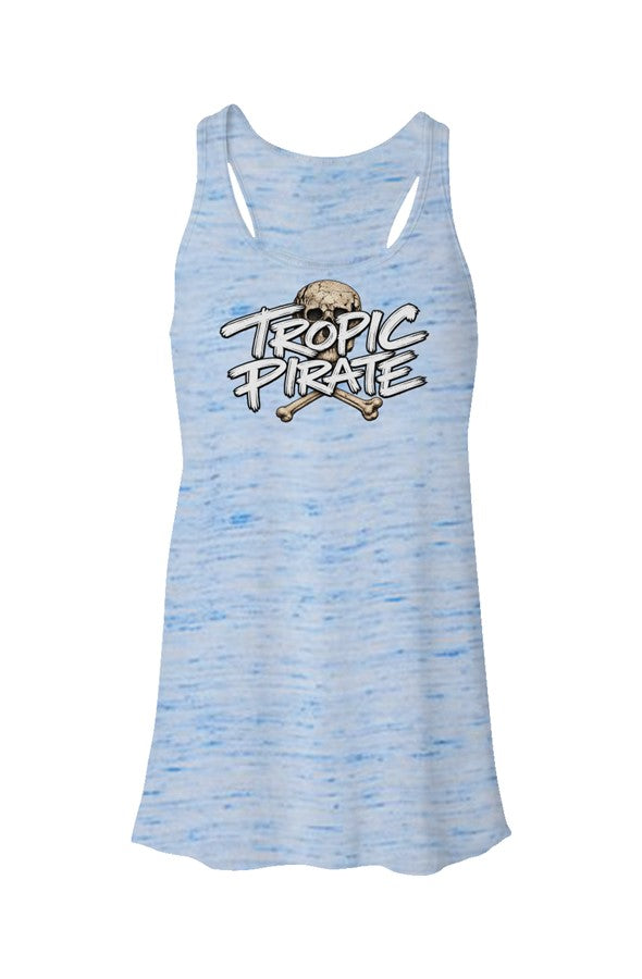 Tropic Pirate Flowy Racerback Women s Tank